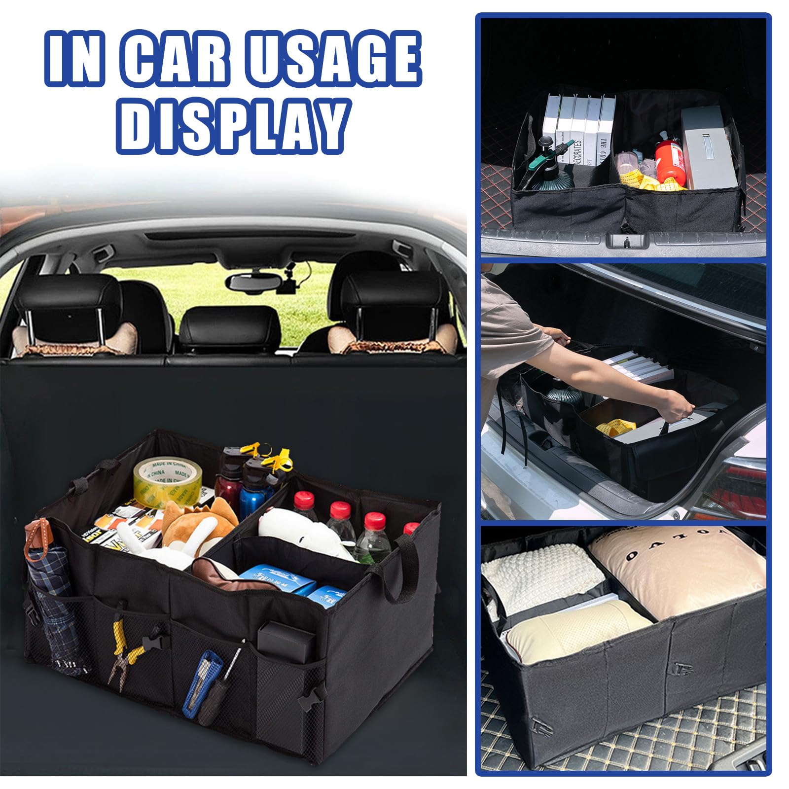 2er-Set Wasserdichter Kofferraum-Organizer – Klappbar, Rutschfest, 53x39x26,5 Cm, Für Auto, SUV & LKW