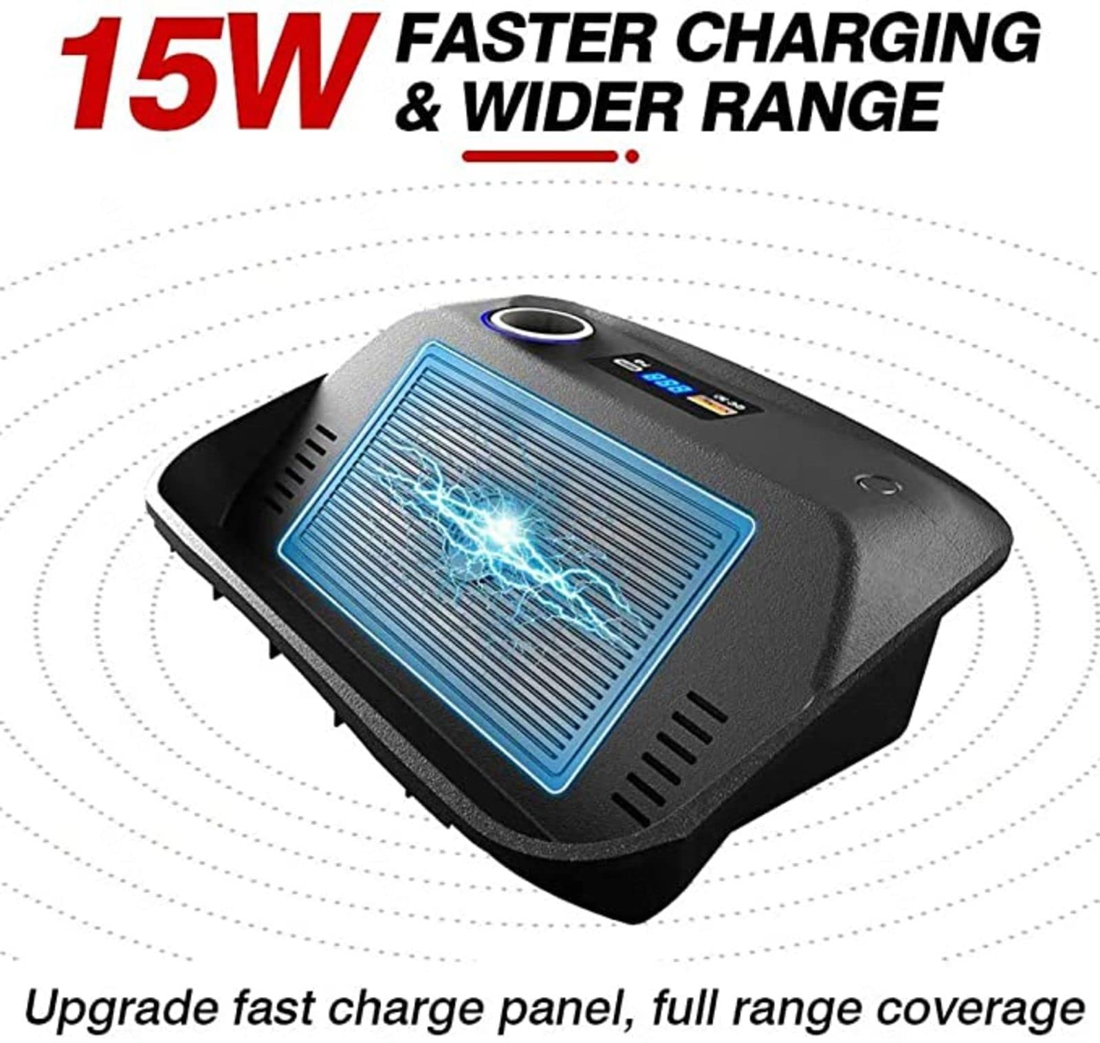 Cargador de Coche inalámbrico para Toy-OTA Corolla 2019-2021 Panel de Accesorios de Consola Central con Puerto USB QC3.0 y Puerto PD de 18 W, Cargador de teléfono de Carga rápida de 15 W para 11/P