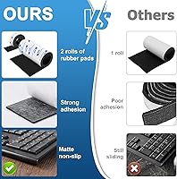 Vista 60 de Tiras de fieltro con respaldo adhesivo, tiras de fieltro adhesivas, paquete de 4 rollos de fieltro 1/2 x 60 pulgadas, cinta de fieltro beige