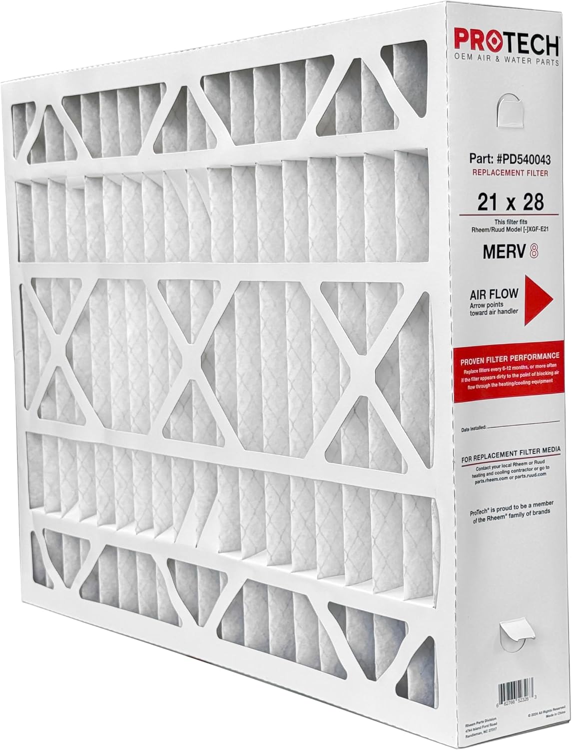 Case of (2) PROTECH PD540043 21" X 28" X 5" MERV8 Media Filter