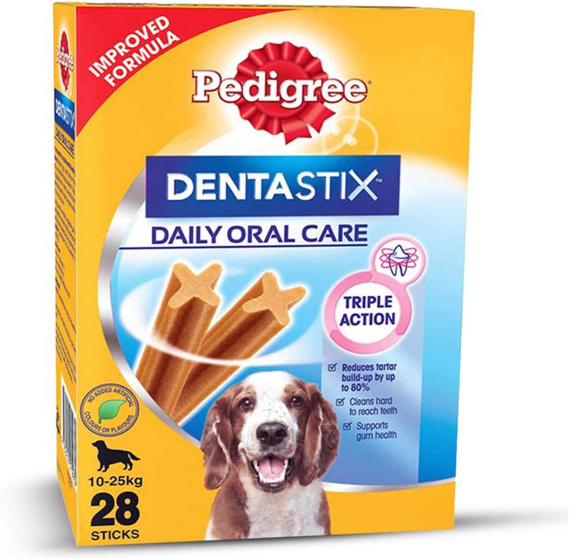 Pedigree Dentastix Oral Care Dog Treat, Adult Medium Breed (10-25 kg), 720 g, Recommended by Vets, Supports Gum Health, Reduces Risk of Gum diseases