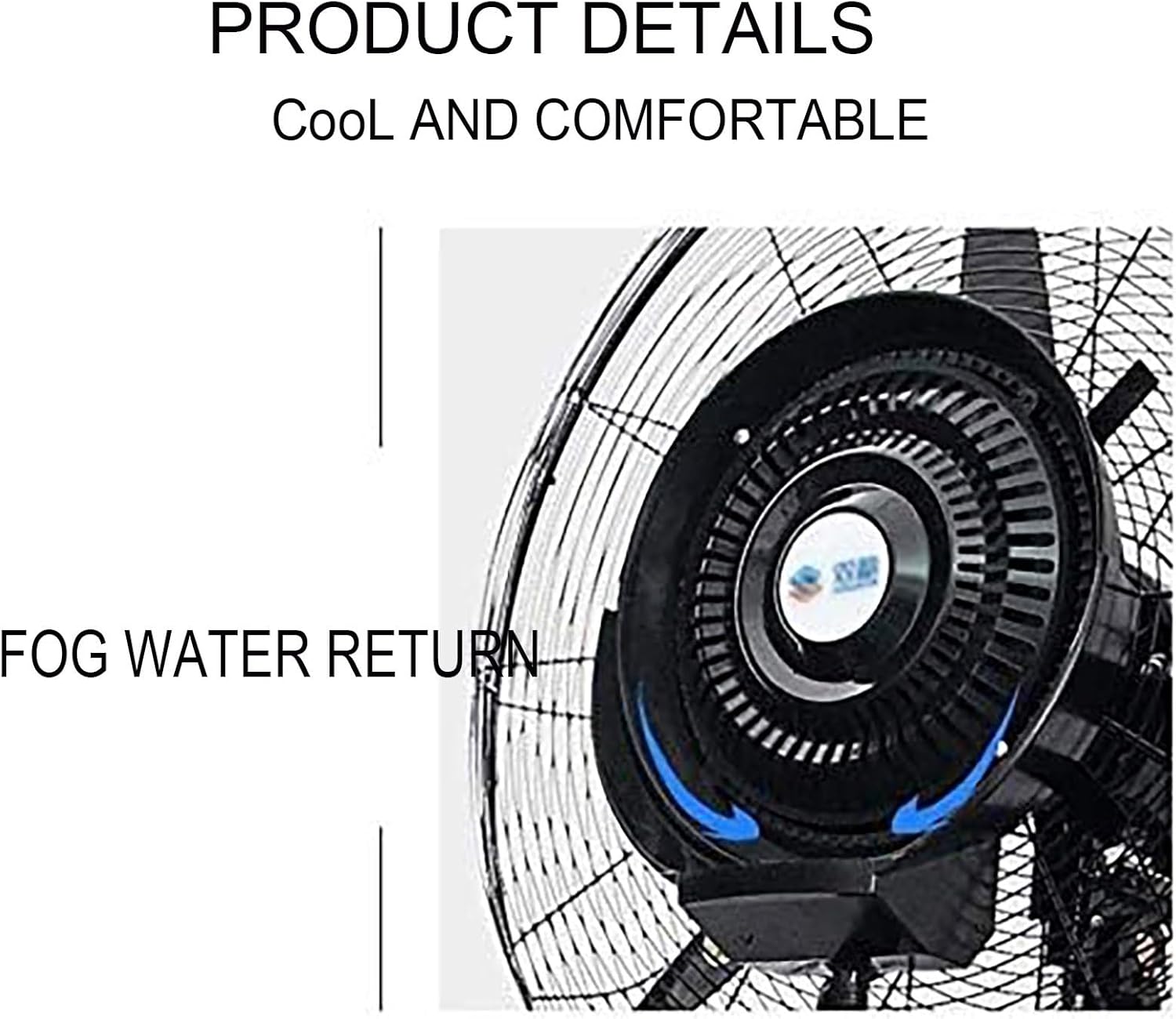 Pedestal FansWall Mounted Fan, Oscillating Misting Cooling Humidifying Quiet Wall Fan for Industrial Home and Office - 3 Speed/12L Air Circulator Drum Fan Spray Fan (Size : 75cm)