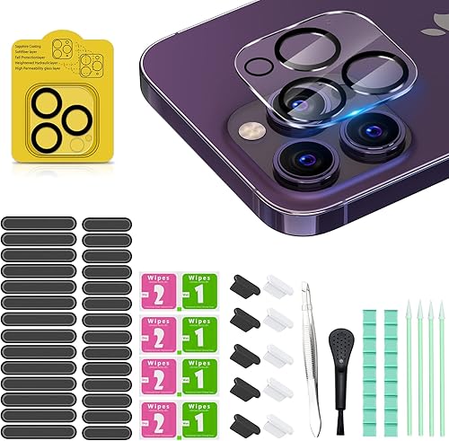 8 en 1 Protector de lente de cámara para iPhone 12 Pro, enchufe antipolvo para iPhone, cubierta de altavoz de iPhone, kit de limpieza de protección