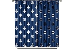 Nautical Anchor Thermal Insulated Blackout Curtains