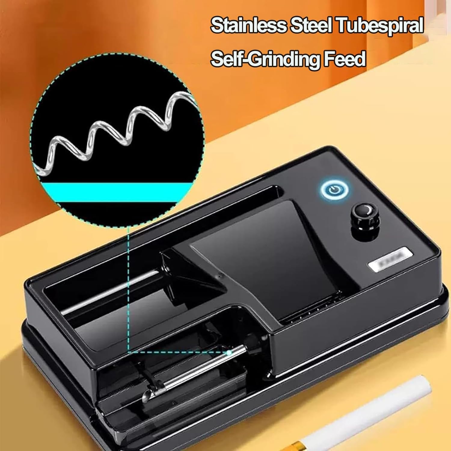 Electric Cigarette Roller Machine, Intelligent Induction Automatic Cigarette Rolling Machine 6.5/8mm with Adjustable Tobacco Density, Auto Power Off, Smoke in 2 Seconds