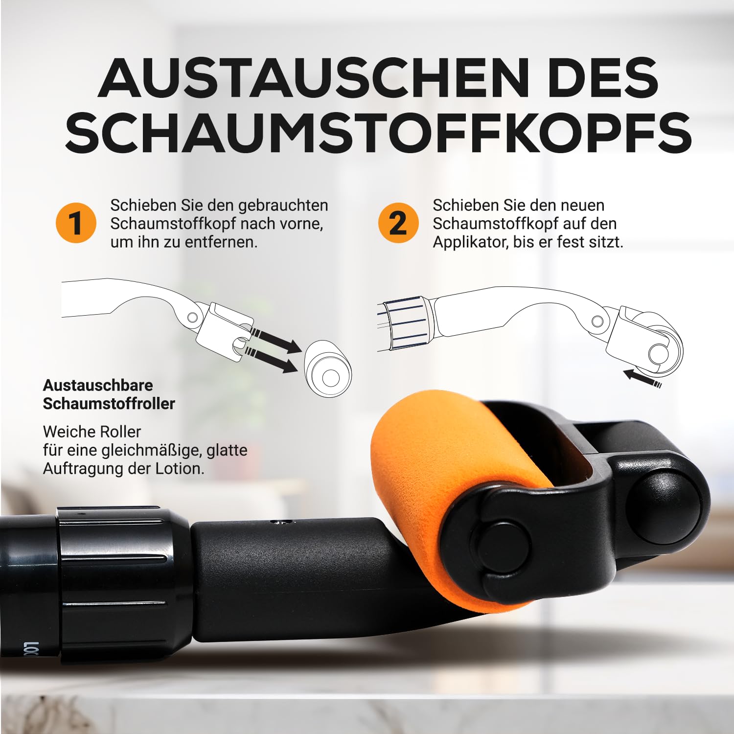 EZPIK Eincremehilfe für Rücken, ausziehbar bis zu 58 cm, gebogener Rückencremer für ältere Menschen und Senioren mit eingeschränkter Mobilität