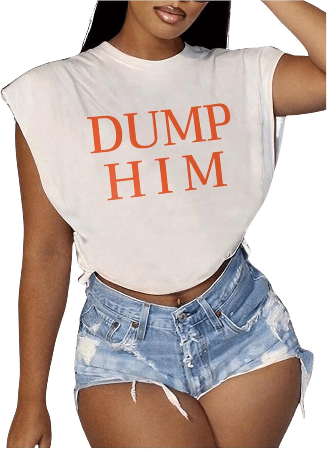 GORGLITTER Women's Graphic Print Cap Sleeve Crop Top Casual Round Neck Short Sleeve T-Shirt - Image 2