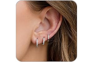 Hypoallergenic 316L Surgical Stainless Steel Huggie Hoop Earrings