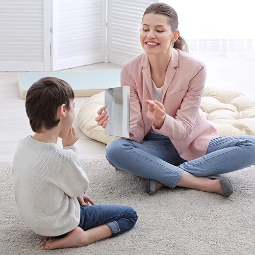 Miniatura 5 de Elcoho Paquete de 6 espejos de plástico para decoración de espejos flexibles, autoadhesivos, azulejos de espejo plateados, tarjeta para educación o