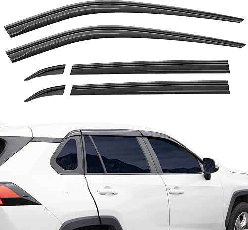 Miniatura 8 de ACLONG Protector de lluvia ahumado, visera de ventana compatible con Honda CR-V (CRV) 2023 en canal, visera solar lateral inastillable, deflectores