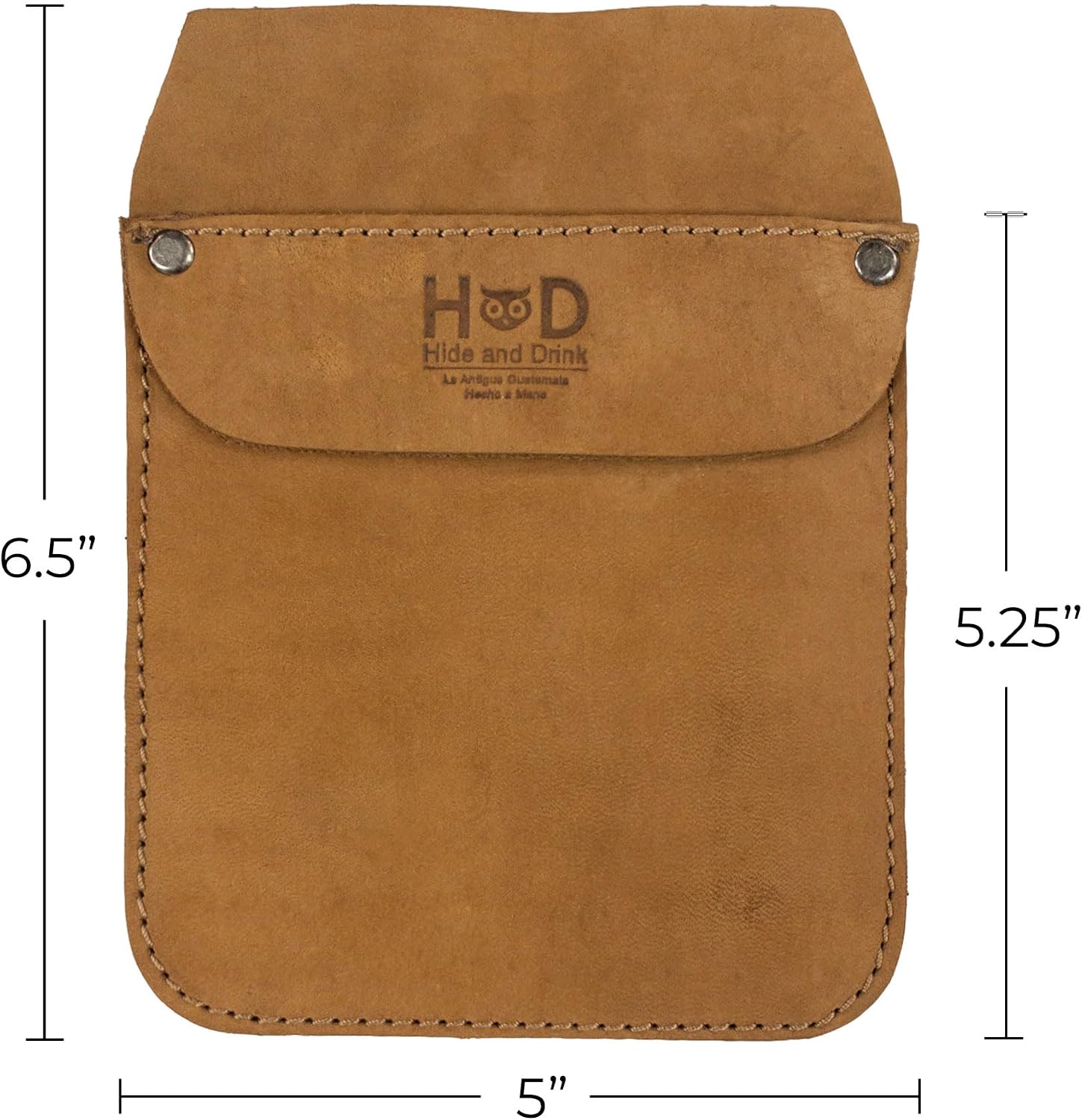 Hide & Drink, Work Pocket Organizer for Tools/Pens, Jeans Back Pocket Quick Grab Carry Job Tools, Office & Work Essentials, Full Grain Leather, Handmade