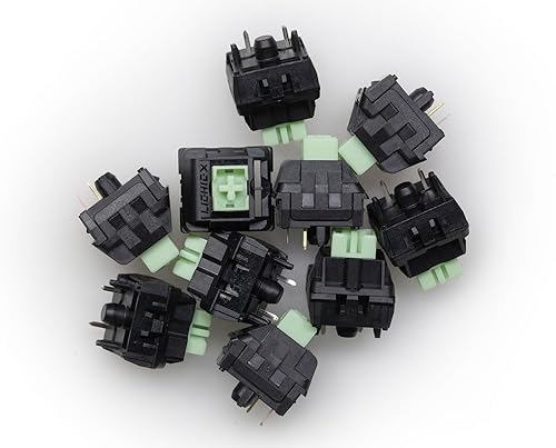 Miniatura 8 de LICHIC XCJZ Cyan Wasabi V2 Switch 1.94 oz SMD Lineal Qingjie Interruptores para teclado mecánico MX Stem 5pin Nylon MPA C5G POM 1.48 oz PA