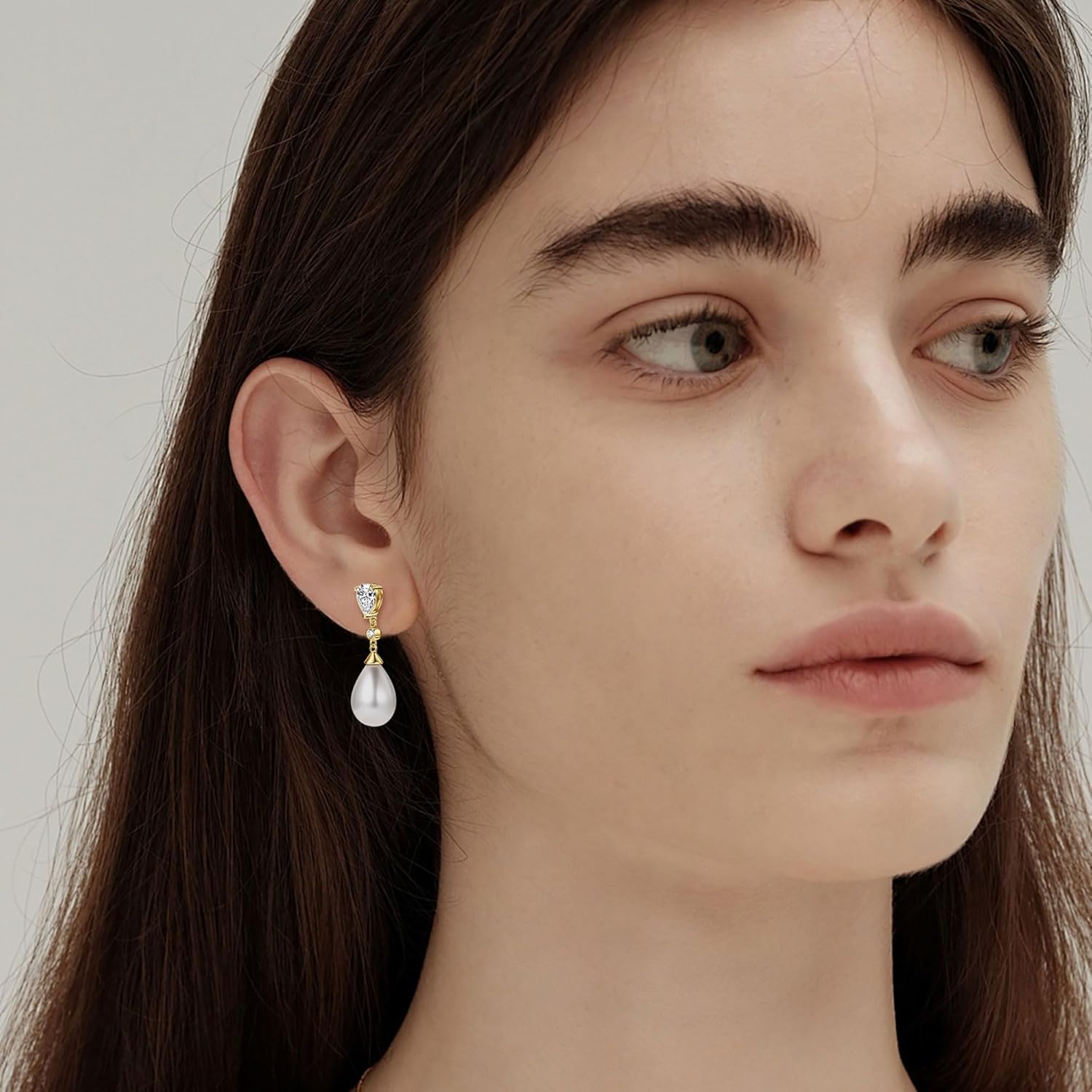 925 Sterling Silver Pearl Drop Earrings for Women, June Birthstone Long Dangle Pearl Jewelry Gifts for Her - Image 6