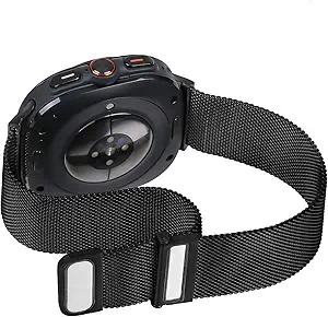 Compatible With Samsung Galaxy Watch Ultra 47MM (2024) Bands For Women Men Magnetic Stainless Steel Straps.