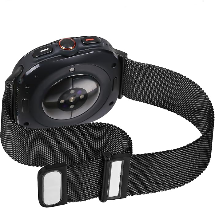 Compatible With Samsung Galaxy Watch Ultra 47MM (2024) Bands For Women Men Magnetic Stainless Steel Straps.