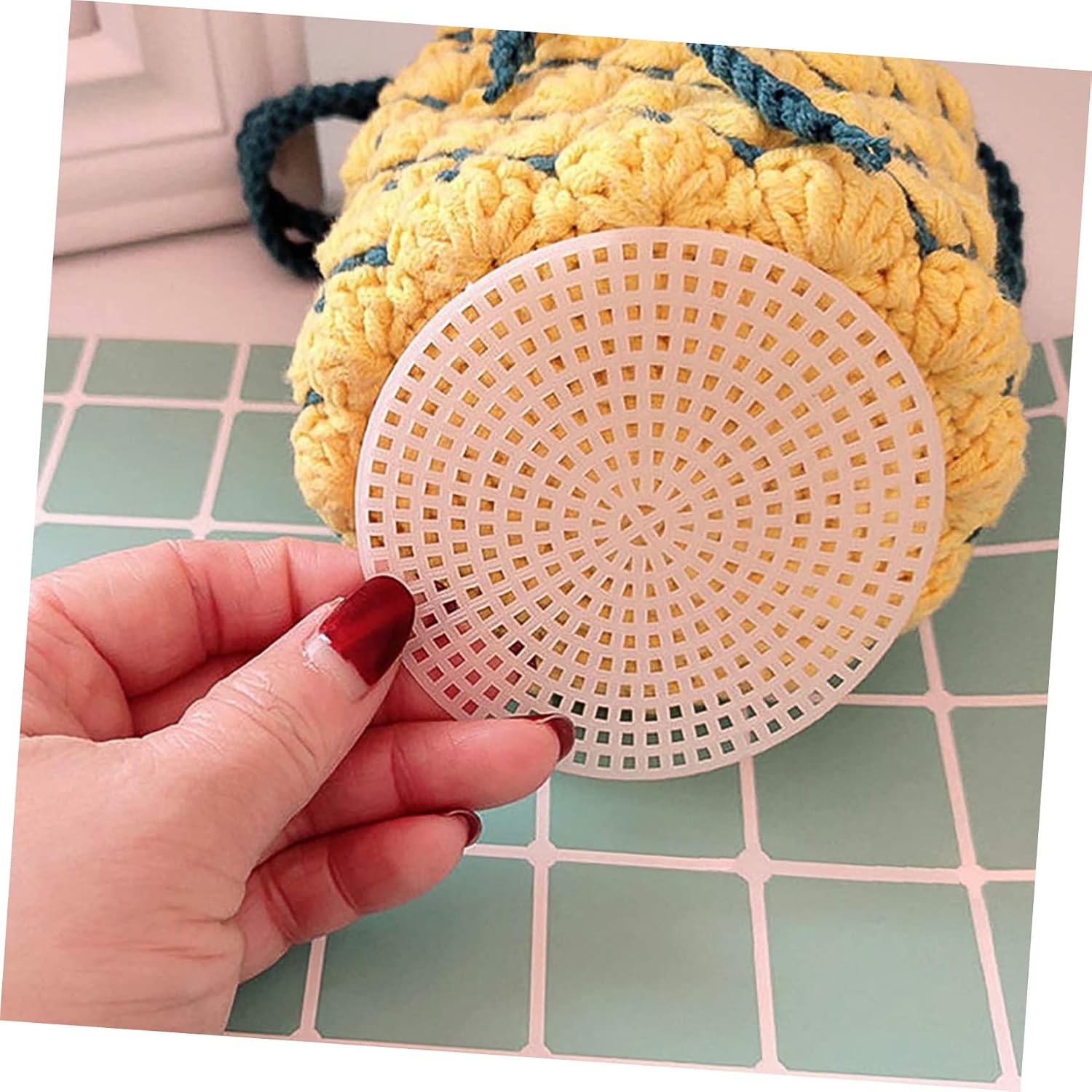70 Sheets DIY Plastic Mesh Cuttable Mesh Canvas Sheet for Embroidery Craft