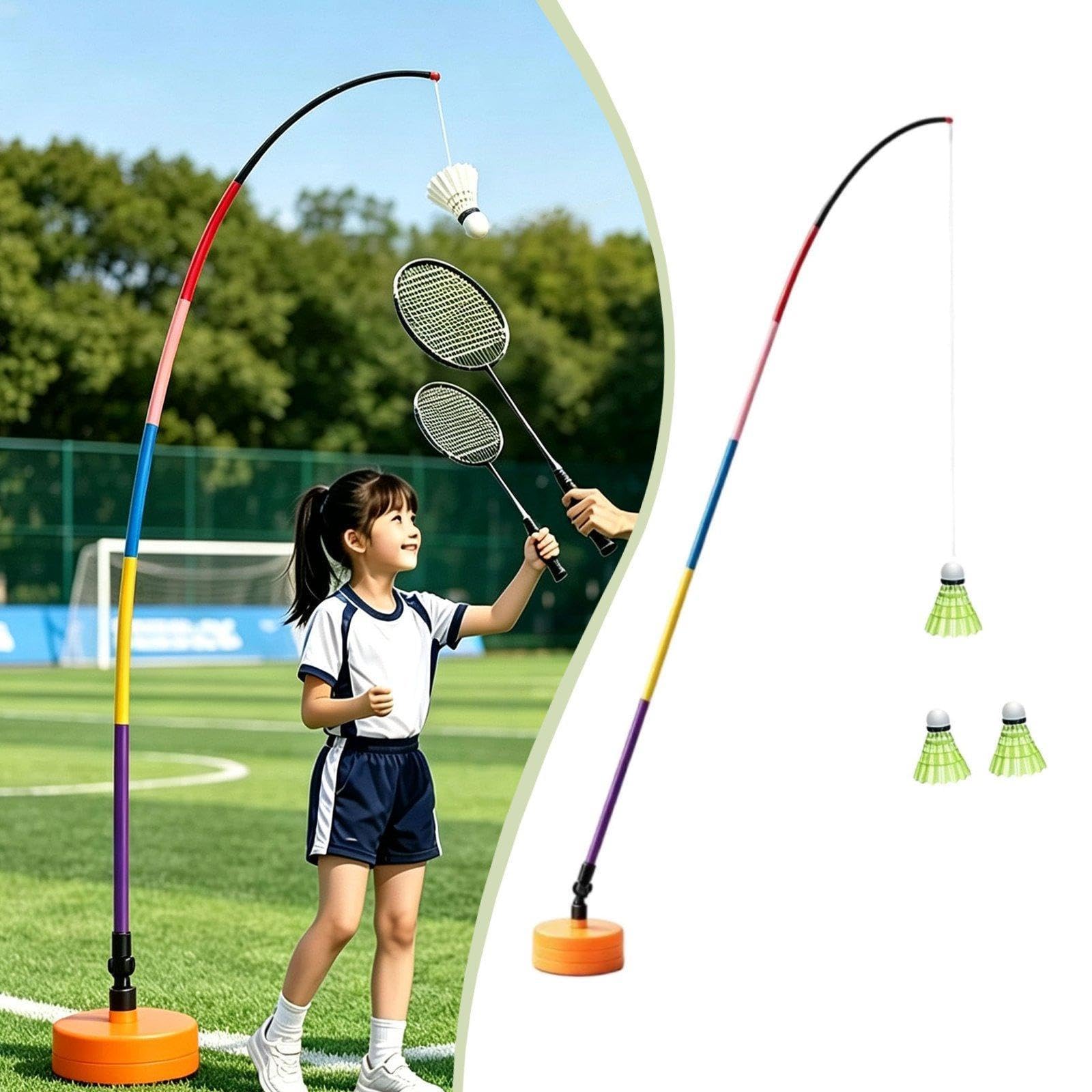 Entrenador de Bádminton con Automático. Dispositivo de Entrenamiento de Bádminton para Exteriores.
