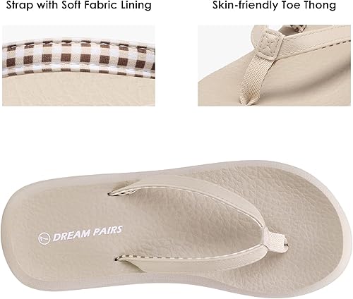 Miniatura 3 de DREAM PAIRS Sandalias con soporte de arco para mujer, cómodas y suaves sandalias acolchadas para verano, playa, uso diario casual