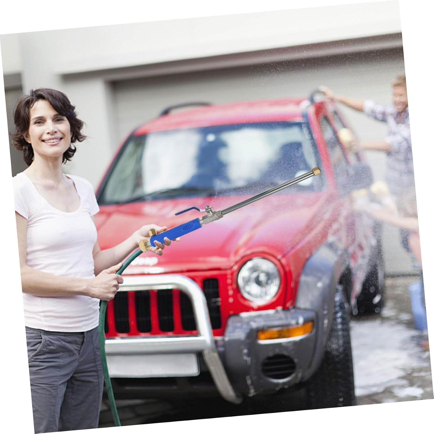 Toddmomy High Pressure Washer Set for Outdoor Car Cleaning and Gardening Includes Random Color Cleaning Gloves Sturdy Water Shooter with Hose and Cloth for Efficient Washing