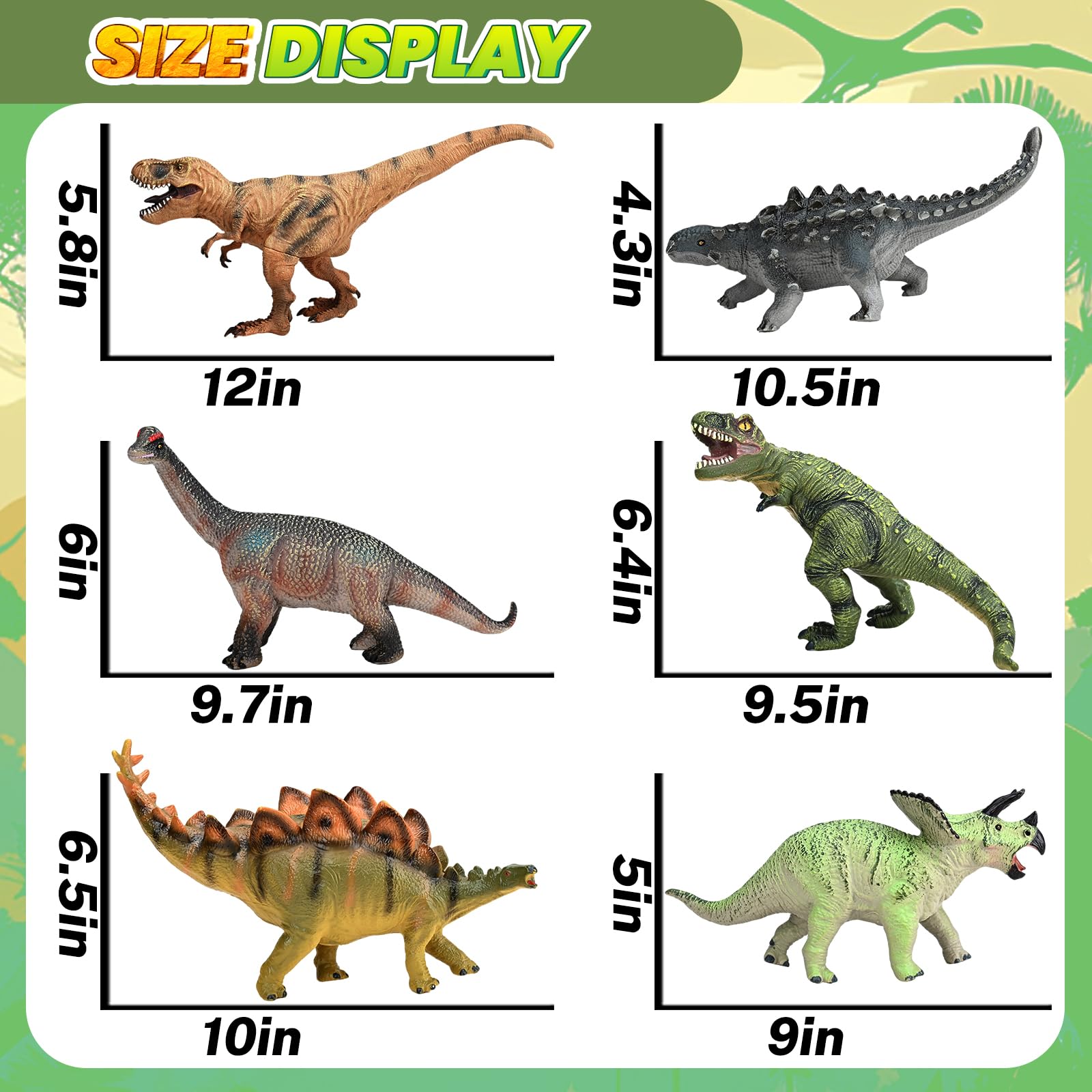 Large Dinosaur Toys for Kids - Soft & Safe! -2