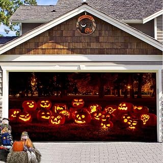 Halloween Garage Door Banner Decorations,Merry Christmas Holiday Banner Garage Door Decorations,Large Door Cover Decoration Indoor Outdoor Christmas Holiday Backdrop Decoration (J,7.9 * 6.9ft)