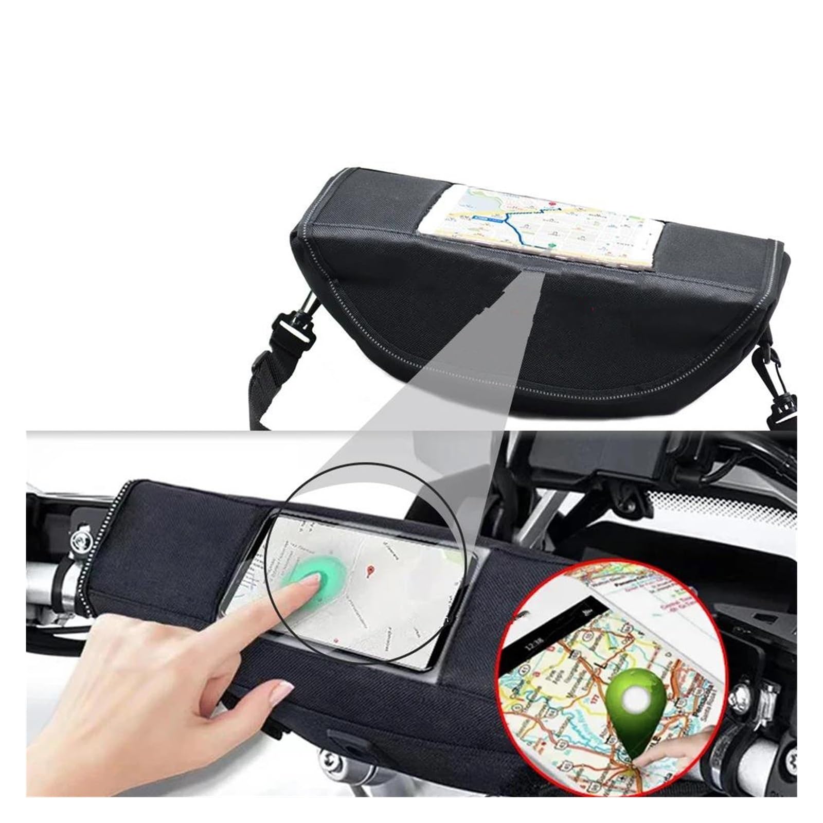 Borsa Manubrio Moto Borsello Manubrio Per Grom Msx 125 Borsa Da Manubrio Moto(G)