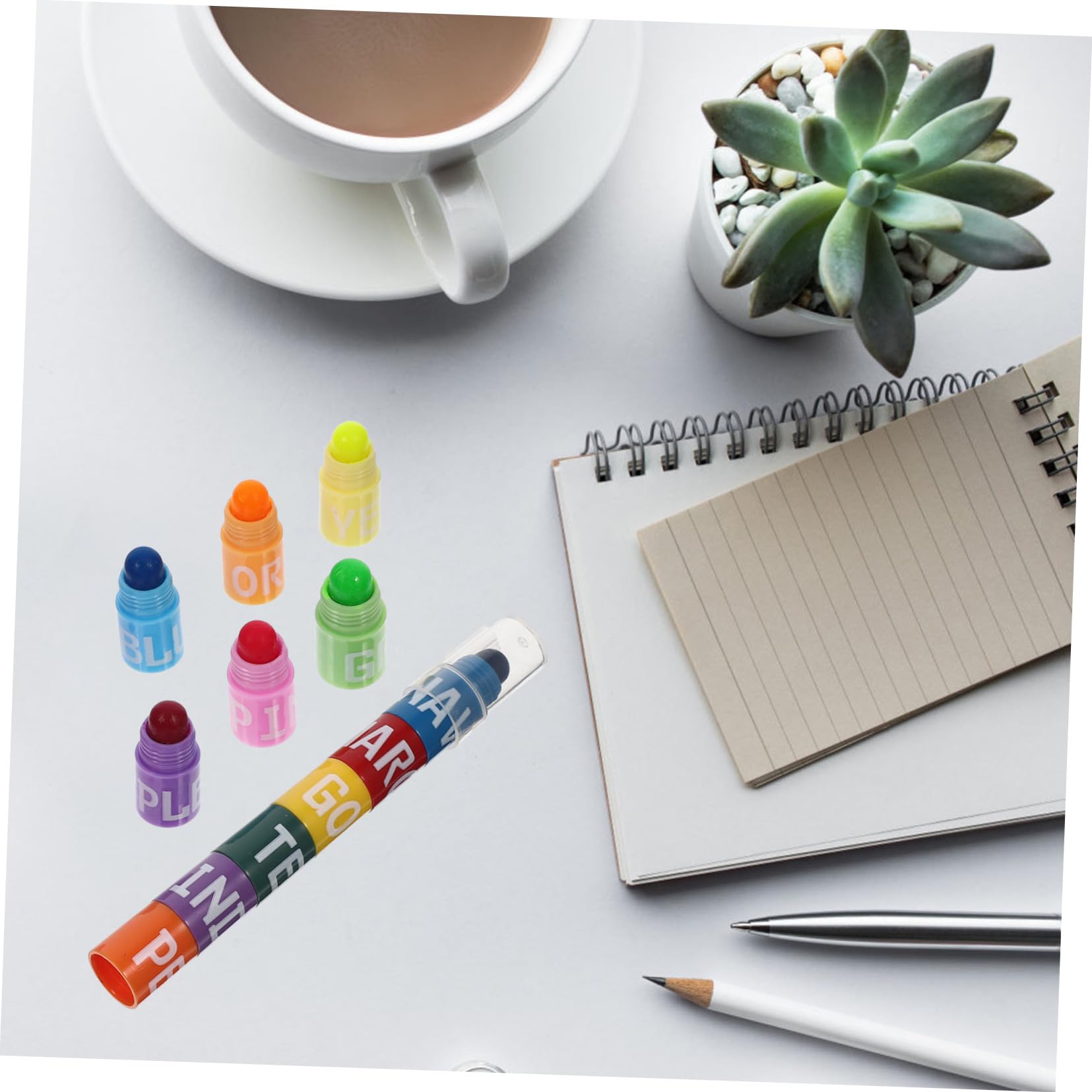 SHINEOFI 10 Juegos resaltador de costura fabricante de resaltador de pintura fluorescente rotulador escritura agendá es Suministros escolares pastel puntadas