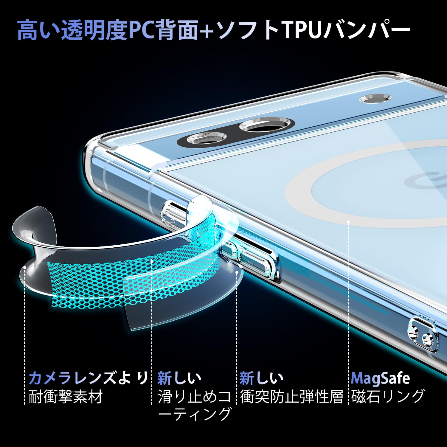 Amazon.co.jp: 【MagSafe対応・全身透明】Google Pixel 7A 用 ケース