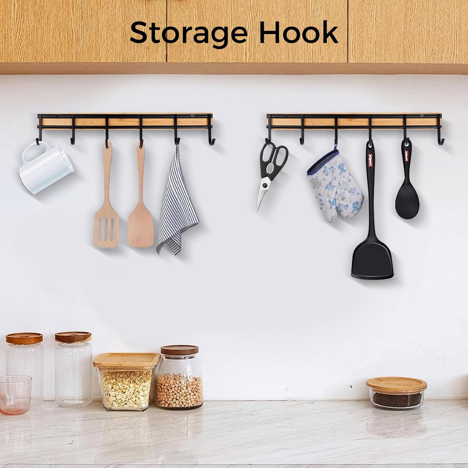 Kitchen Utensil Hanr, Wall Mout Kitchen Utensil Holder Organizer Ra