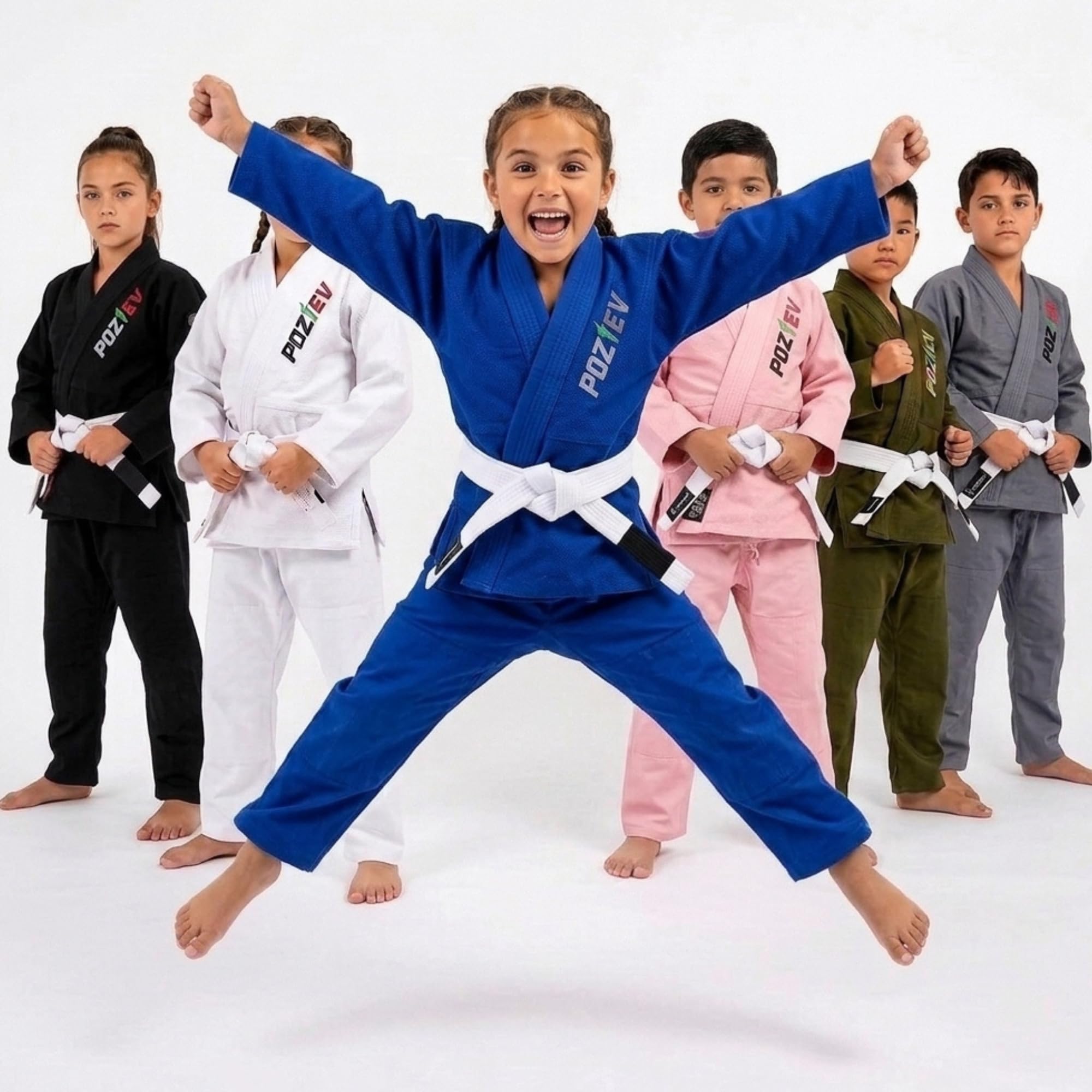 Kids Brazilian Jiu Jitsu Gi For Kids BJJ Gi Youth Grappling Kimonos Preshrunk Lightweight Martial Arts Uniform