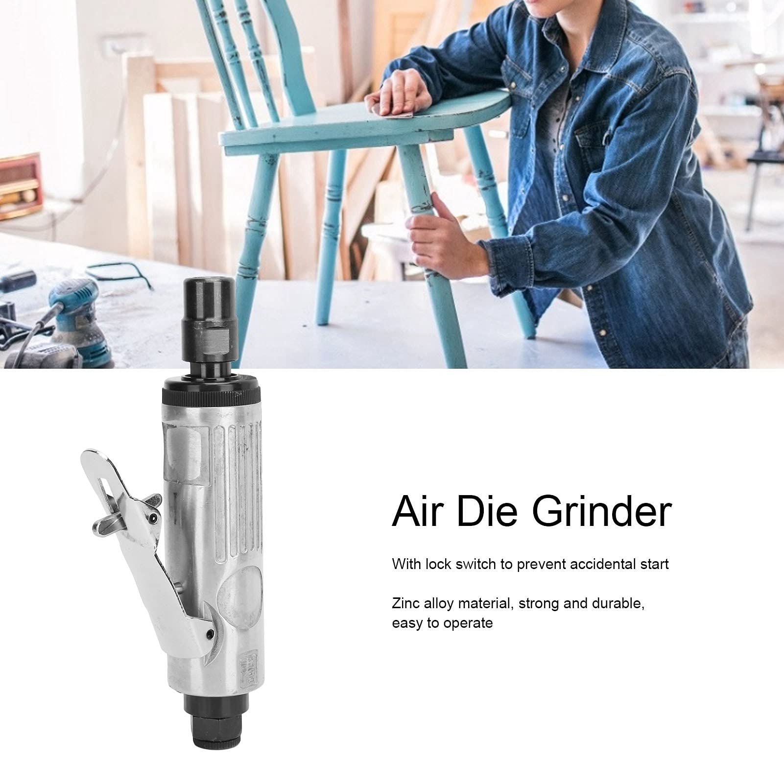 QANYEGN Air Die Grinder, s Bea Construction, Lightweight Power Tool, Polishing Tool for Grinding, Cuing