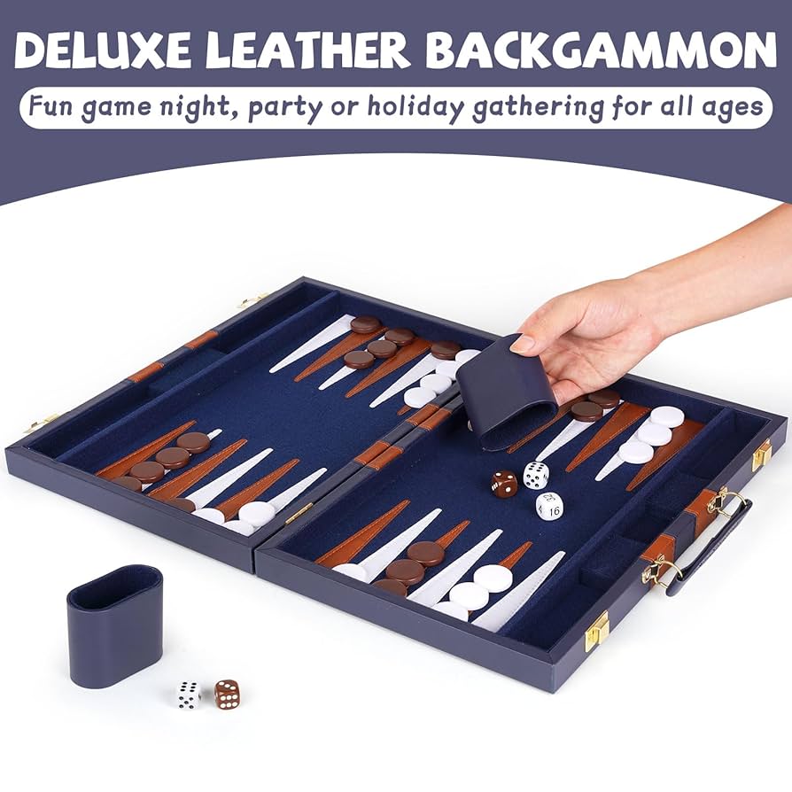 黒、白。バックギャモン。2本 Amazon | 大人と子供向けの15インチのバックギャモンセット