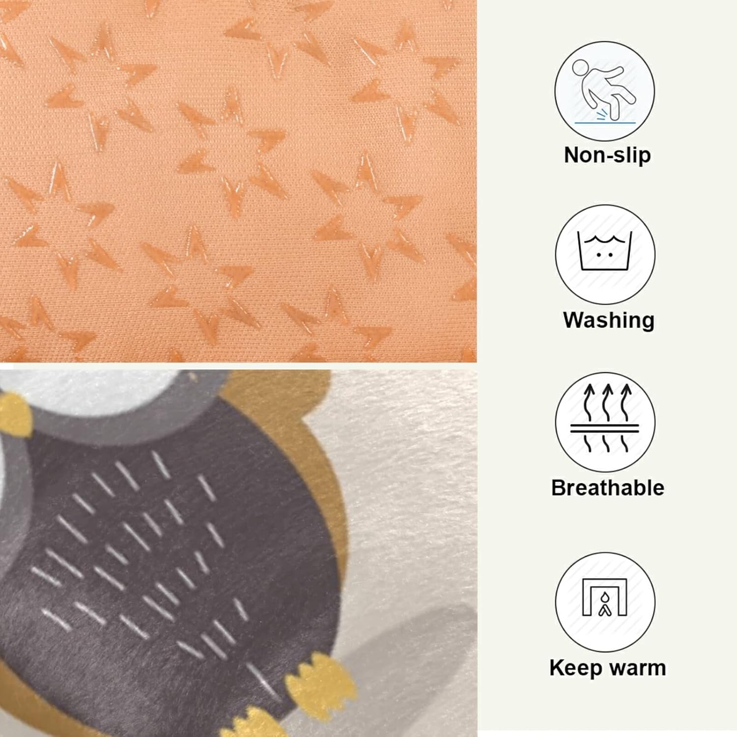 review Forest Animals including Deer, Rabbit, Bear, Fox, Raccoon, Bird, Owl Dog Pet Soft Bed Mat Comfortable Mattress, Non-Slip Washable for Puppy Cat Kennel Rectangle Blanket Sleeping Pad 36x24 inch