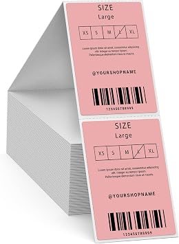 Direct Thermal Label Pink Vinyl 2 x 3 Inch Printer Sticker 500 PCS