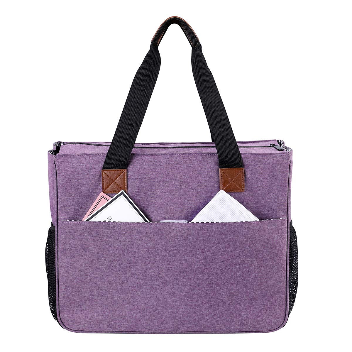 Stickerei-Projekt-Tasche, Sticksets, Aufbewahrungstasche, multifunktionale Tasche für Häkelnadeln, Stickgarn, Organizer, String, Armband, Nähgarn, Zubehör (lila, doppellagig)