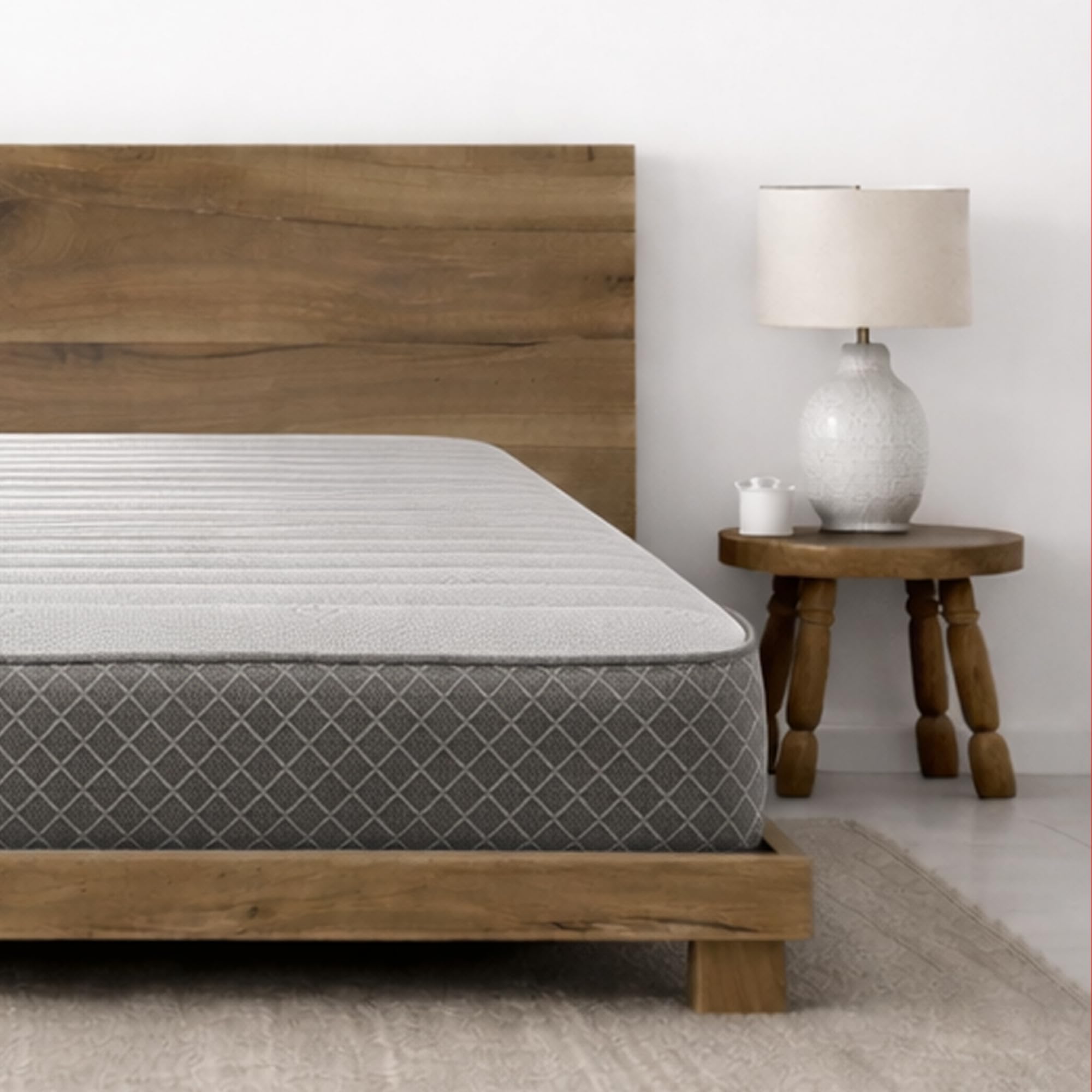 Starlight Beds Nebraska Sprung Double Mattress with Memory Foam Layer. 19cm Deep Soft Comfort Hybrid Mattress - 135 x 190cm (4ft6 x 6ft3), Grey