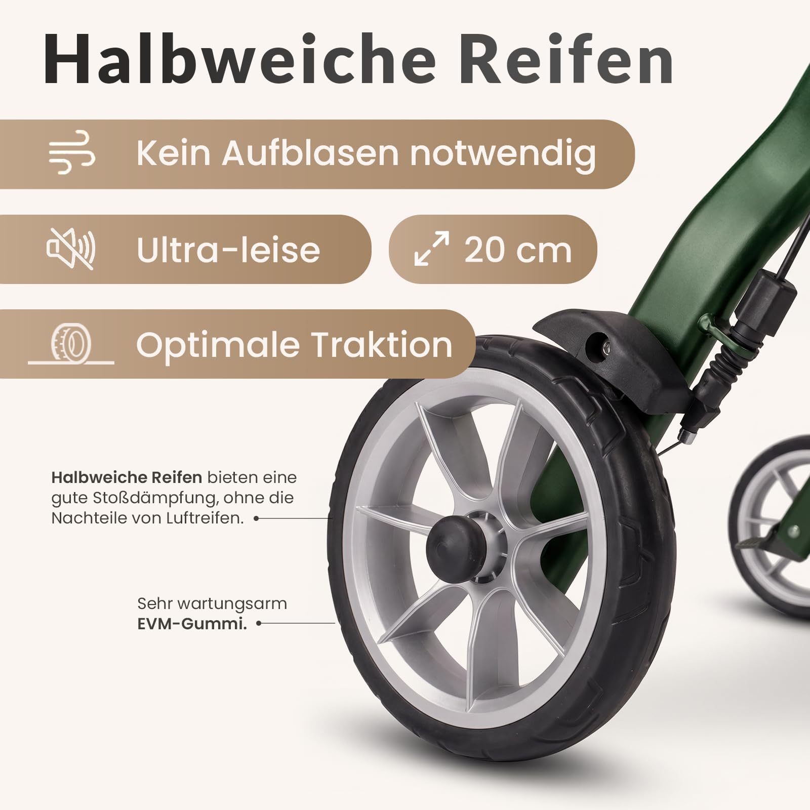 Rollator Faltbar und Leicht mit Sit,1-Schritt Klapp ohne Bücken,Höhenverstellbar, Leicht & Rollator schmal für Wohnung und Outdoor,Gehwagen mit Bremse, All-Terrain Räder