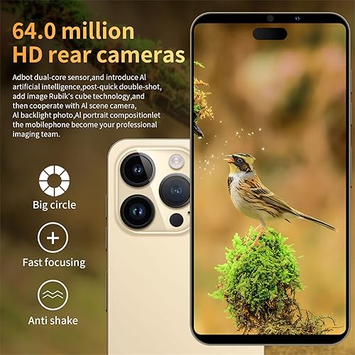 Miniatura 6 de Jectse Teléfono inteligente I14 promax, 6.1 pulgadas 4 GB RAM 64 GB ROM teléfono celular desbloqueado con 8MP frontal 16MP cámara trasera, MT6889