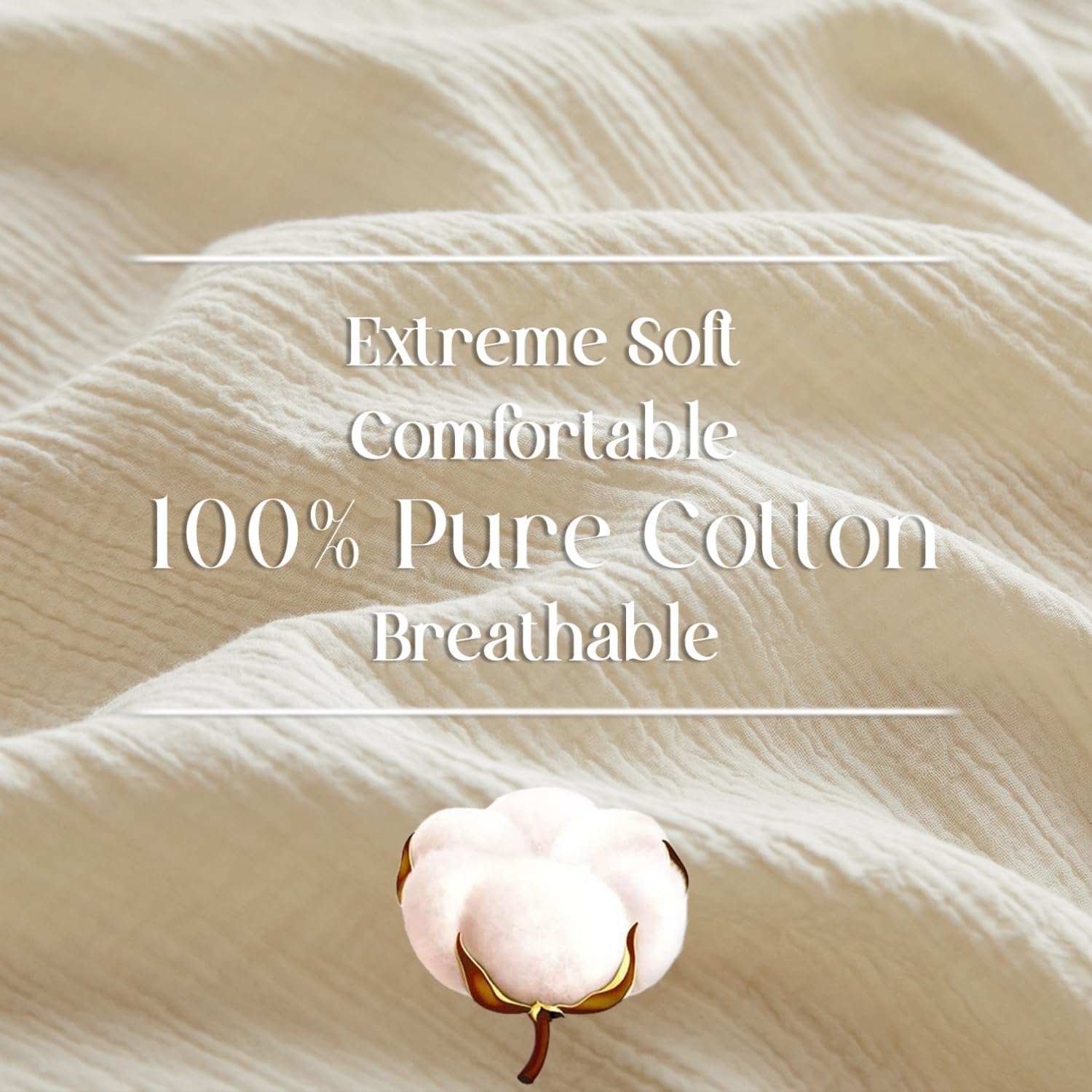 Simple&Opulence Muslin Single Duvet Cover Set - Image 2