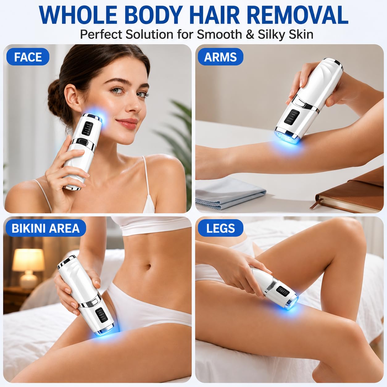 IPL Epilierer damen, Laser haarentfernung mit Kühlfunktion, MAX 21J, 999,999 Lichtimpulse, Schmerzfreie IPL Haarentfernungsgerät für Frauen, Männer, Achseln, Bikini, Beine, Körper