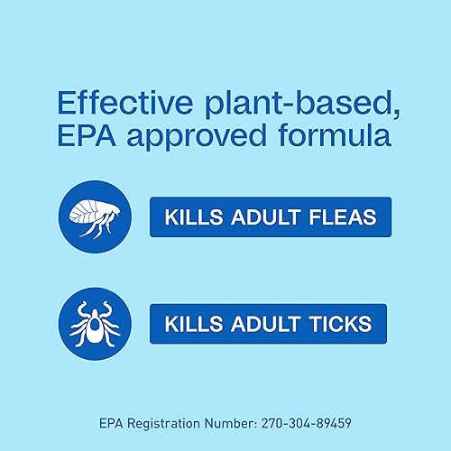 Miniatura 2 de Adams Botanicals Pulgas y garrapatas - Aerosol para mascotas, para perros, gatos y hogar, 16 onzas