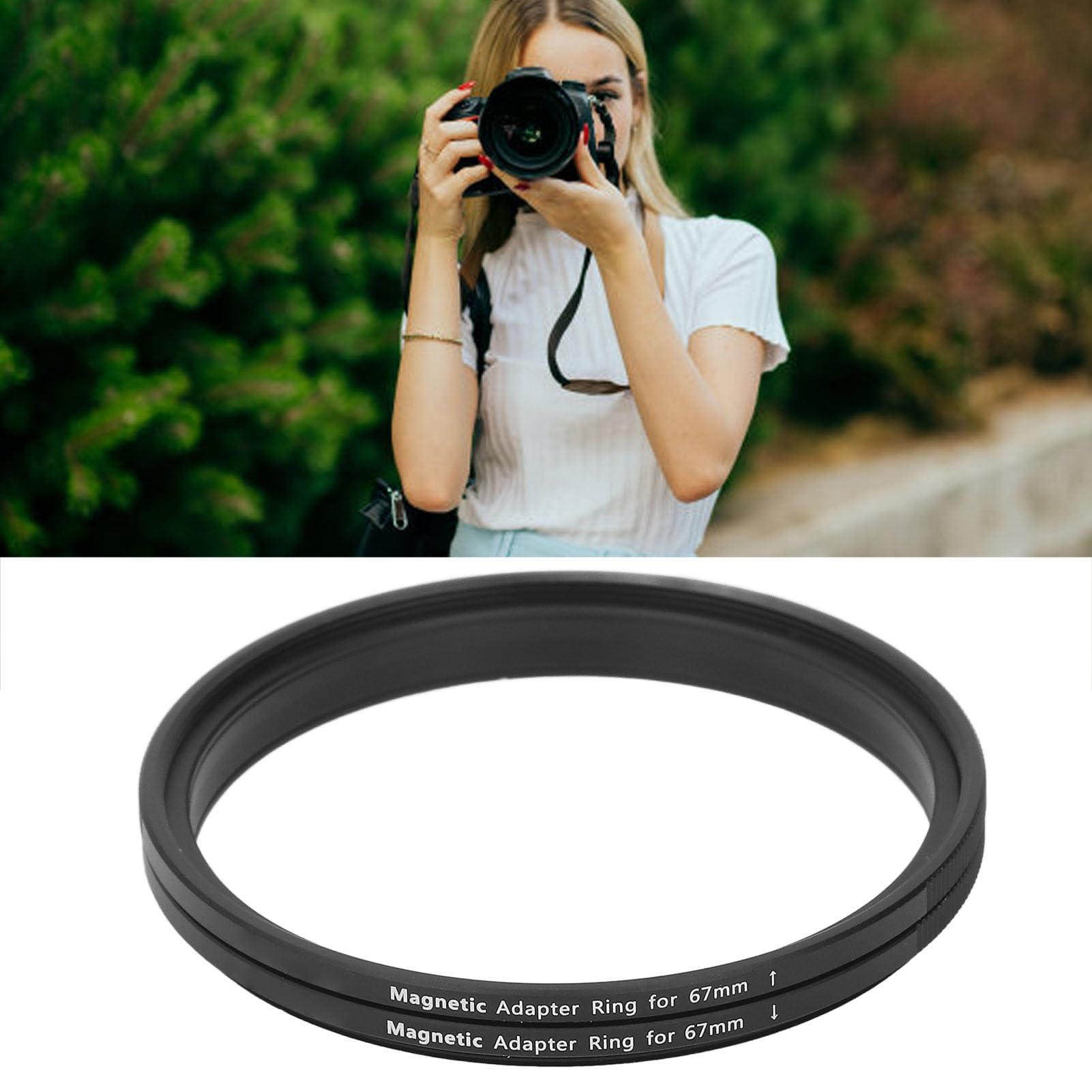 Ringfilter-Adapter, 67 Mm auf 67 Mm Kamera-Filterring, Gewindefilter aus Aluminiumlegierung auf Magnetfilter-Adapterring, Schnellverschluss für Einfache Installation