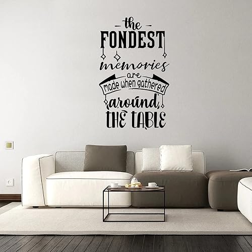 Miniatura 3 de Pegatinas de pared para decoración del hogar, The Fondest Memories are Made When Gathered around the Table Vinilo decorativo de pared para niñas,