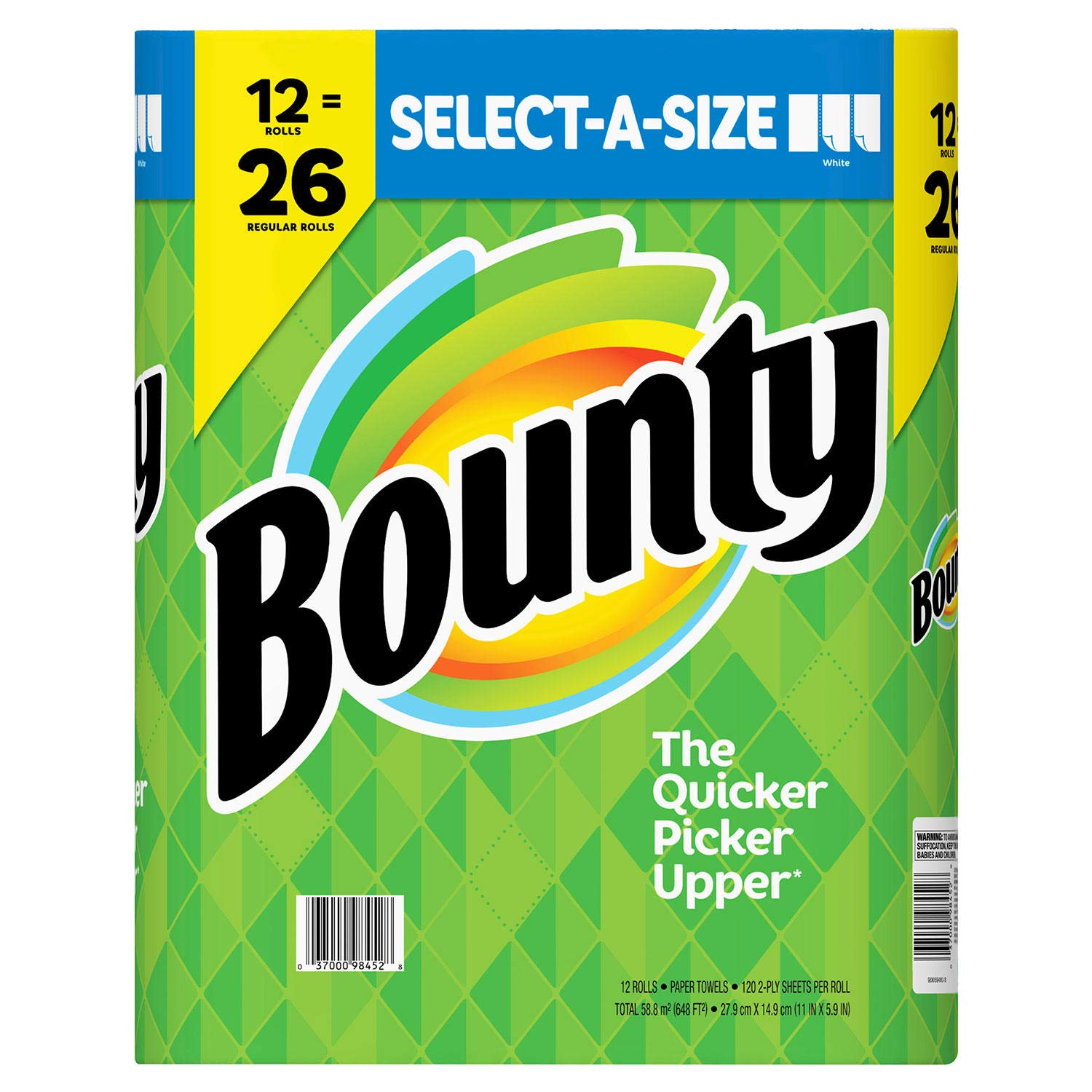 Bounty Paper Towels, Select-A-Size, 12 Super Rolls