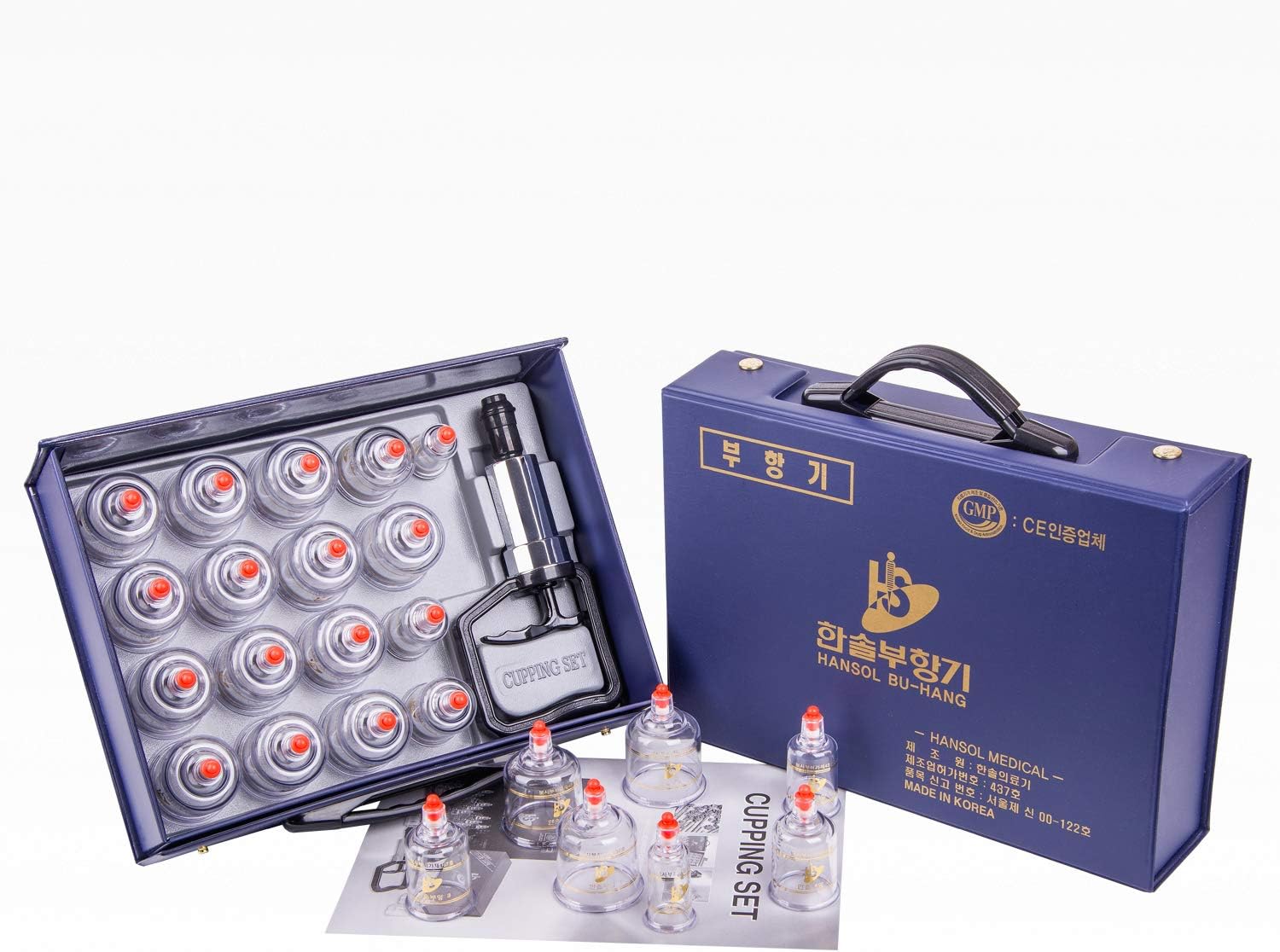 New Hansol Bu-hang Massage Professional Cupping Set 17pcs Cup by New Hansol Bu-Hang Massage Professional Cupping Se