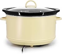 Vista 5 de MegaChef 3.7 Quart Electric Countertop Slow Cooker Appliance with Removable Ceramic Pot Ivory, Adjustable Temperature (3.7 Qt Ivory)