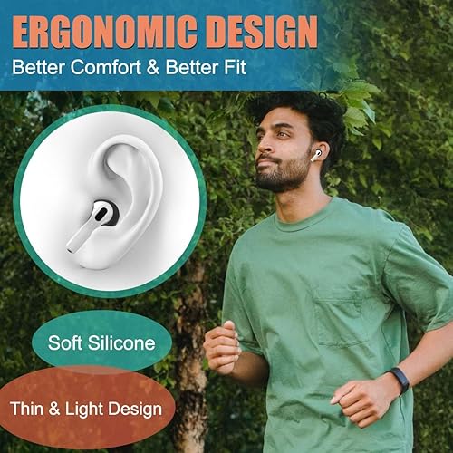 Miniatura 4 de 5 pares de almohadillas para AirPods 4, funda de auriculares de silicona AirPod 4 antideslizante y suave, accesorios para Air Pod 4 compatibles con