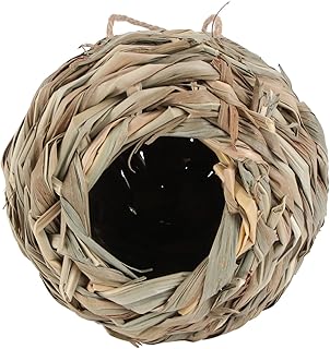 Hummingbird 1pc Woven Birdcage Pigeon Hatching Garden Magpie Outdoor Decorations Swallow Bird House Artificiales Para Outdoor Hanging Bird Nest Creative Bird House Straw Nest