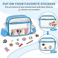 Vista 153 de KETIEE Bolso cruzado transparente, aprobado para estadios, para conciertos, eventos deportivos, festivales