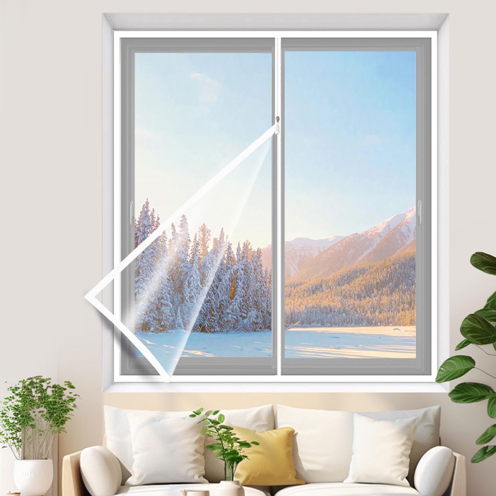 Film isolant thermique anti froid réutilisable pour fenêtre EVA 140x120